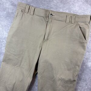 Duluth Trading Co Pants Mens 35x30 Tan Flex Fire Hose Relaxed Fit Utility‎